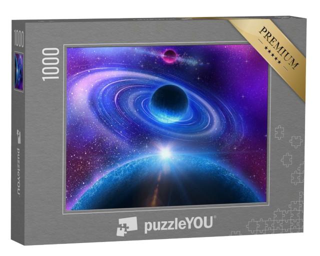 Puzzle 1000 Teile „Weltraumfackeln: schöne Weltraumszene“