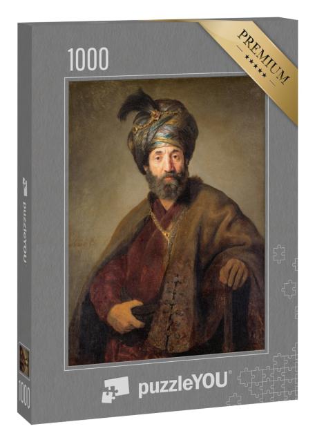 Puzzle 1000 Teile „Rembrandt - Mann im orientalischen Kostüm 2“