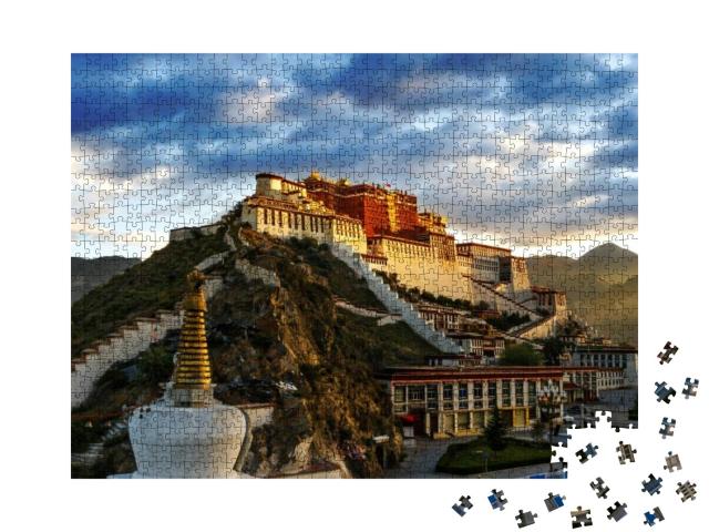 Puzzle 1000 Teile „Morgenlicht über dem Potala-Palast, Tibet“