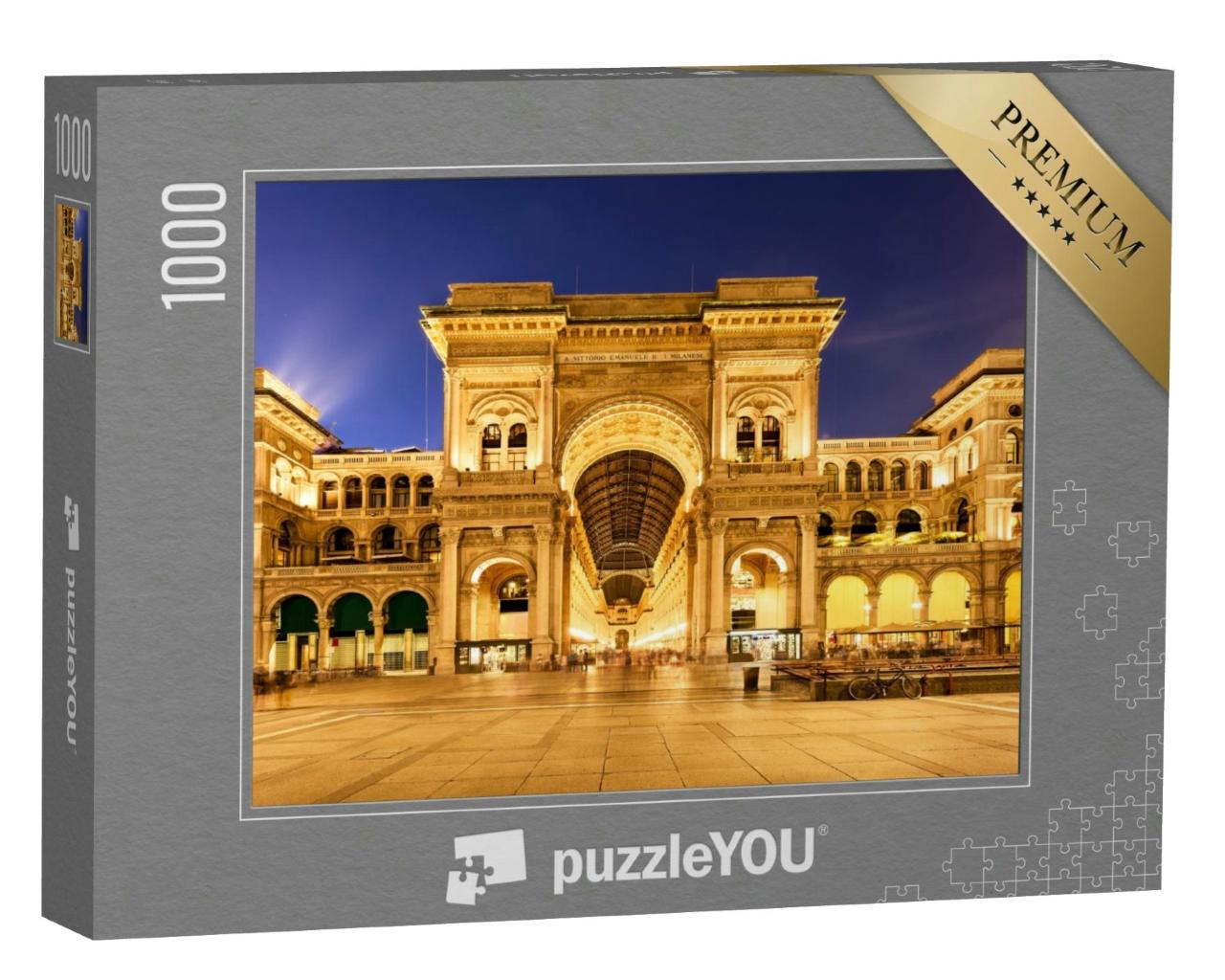 Puzzle 1000 Teile „Beeindruckender Blick auf die Galerie Vittorio Emanuele II, Mailand, Italien“