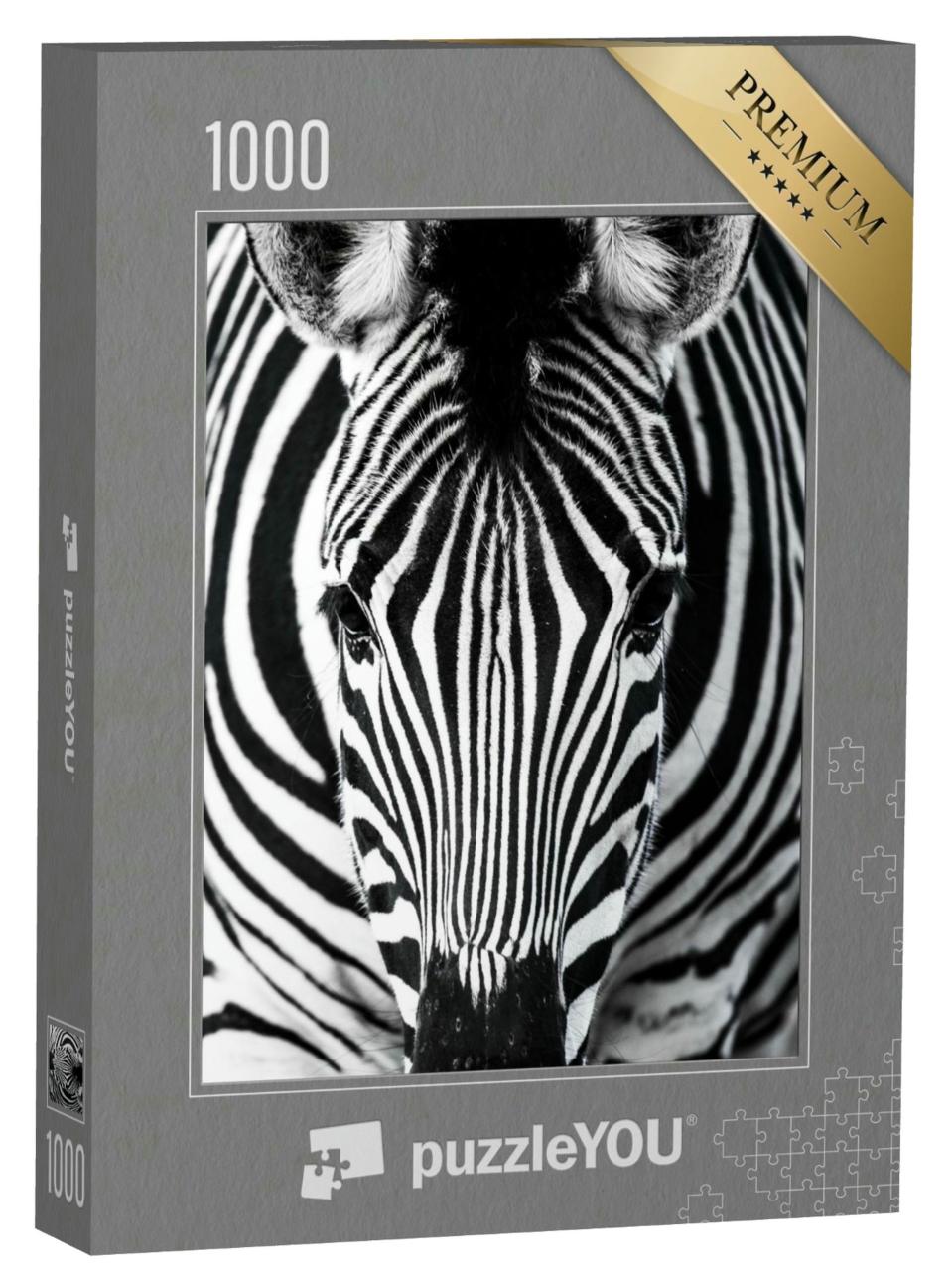 Puzzle 1000 Teile „Nahaufnahme eines Zebras “