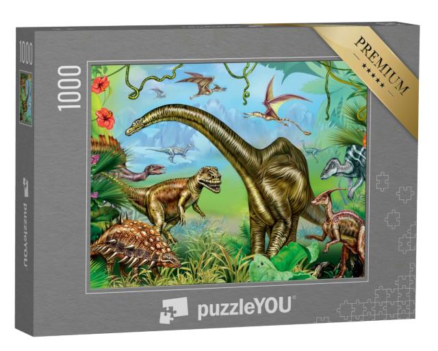 Puzzle 1000 Teile „Welt der beeindruckenden Dinosaurier“