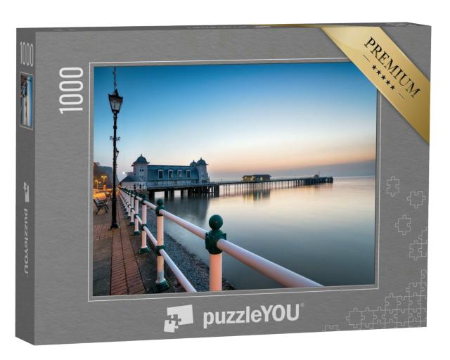Puzzle 1000 Teile „ Morgendämmerung am Penarth Pier bei Cardiff, Wales“