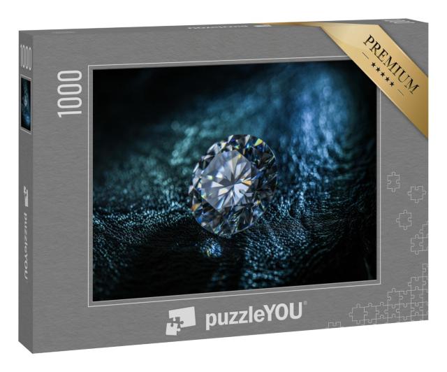 Puzzle 1000 Teile „Rundschliff-Diamant und blaues Licht“
