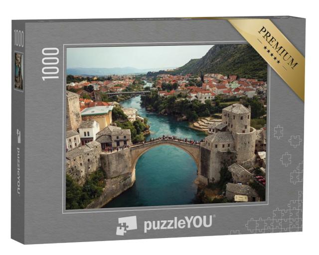 Puzzle 1000 Teile „Panoramablick auf Mostar in Bosnien und Herzegowina“