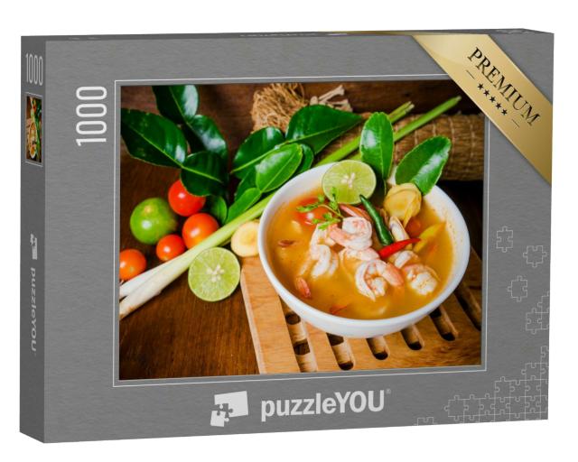 Puzzle 1000 Teile „Tom yam kong oder Tom yum, Würzsauce aus Thailand“