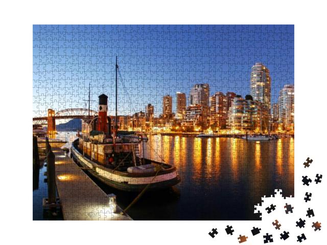 Puzzle 1000 Teile „Vancouver in der Dämmerung“