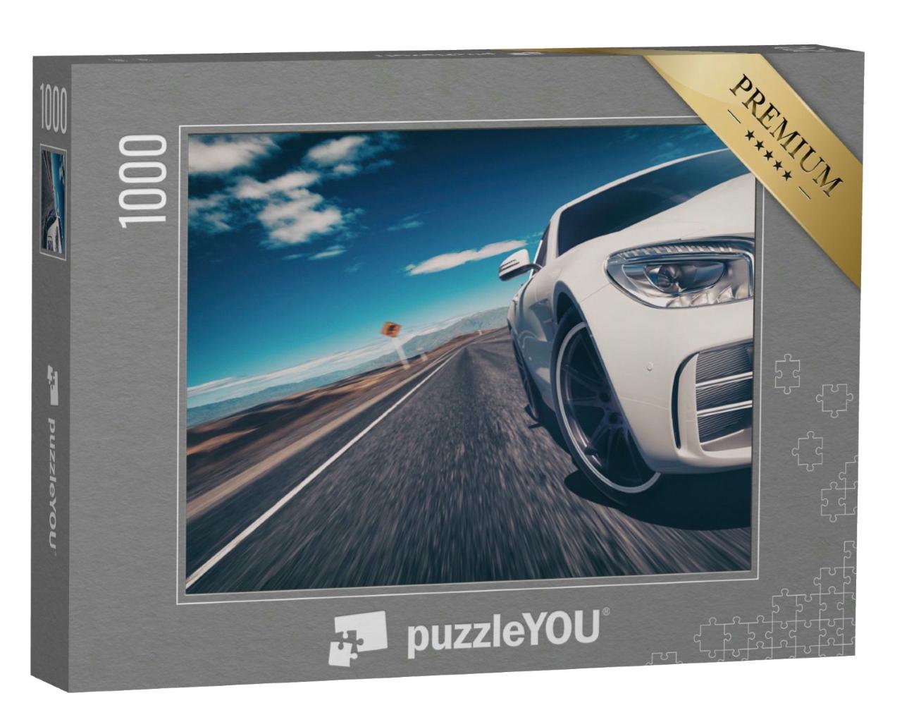 Puzzle 1000 Teile „Sportwagen in voller Fahrt“