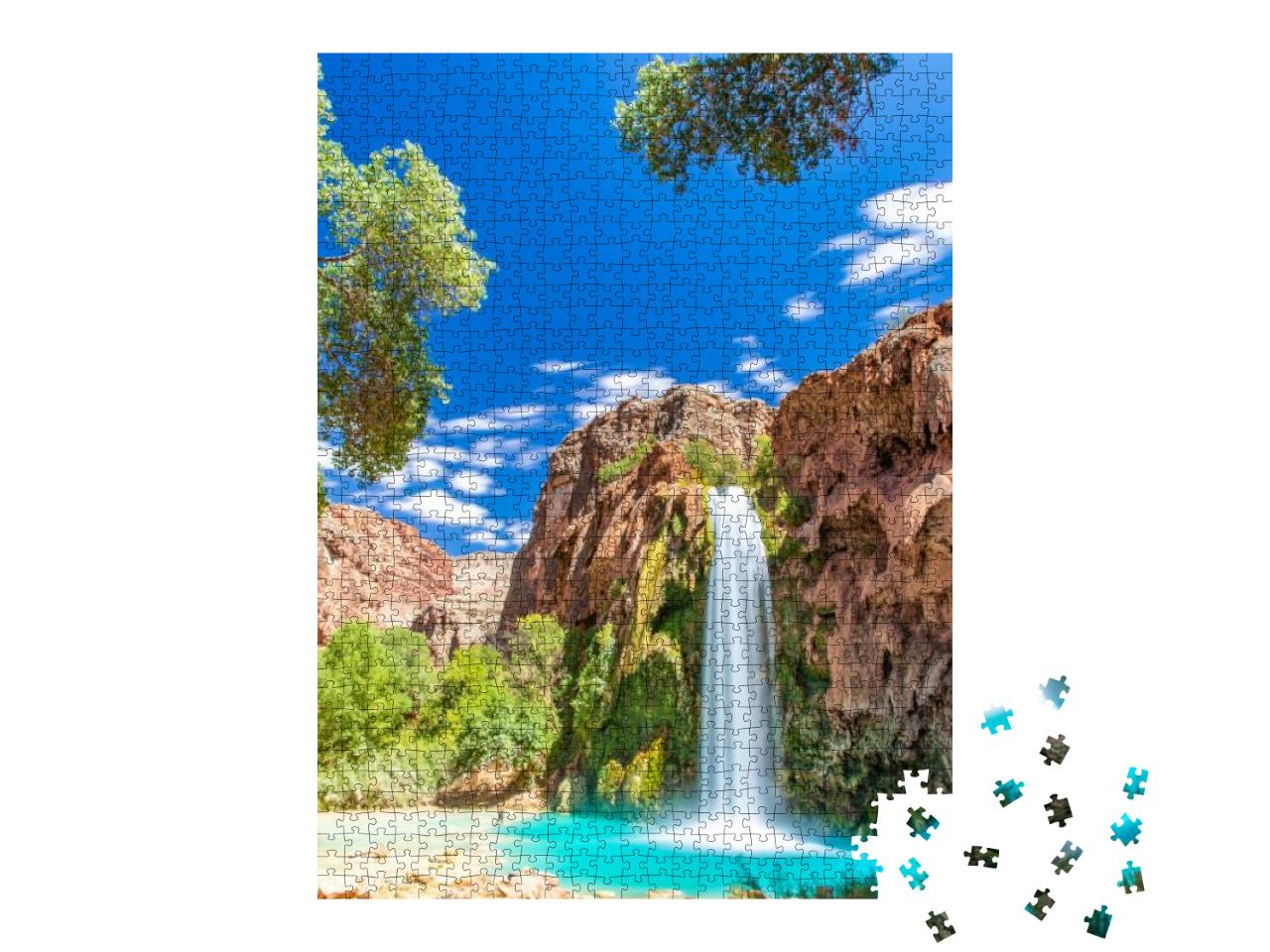 Puzzle 1000 Teile „Die Havasupai Wasserfälle im Sommer“