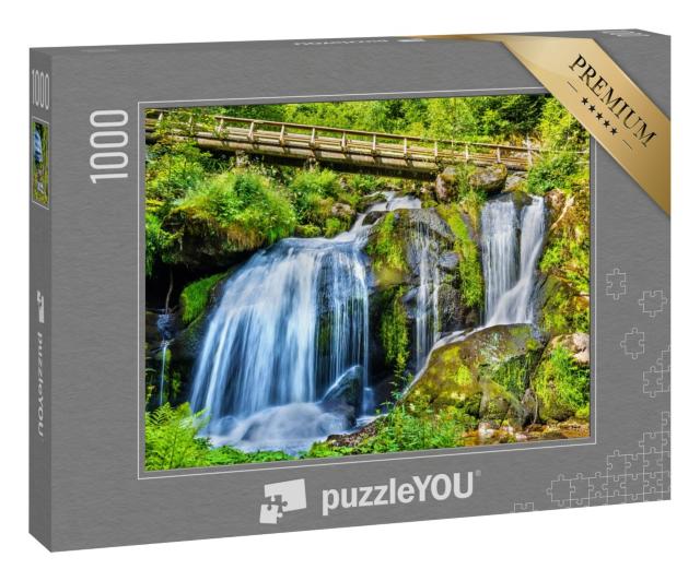 Puzzle 1000 Teile „Die Triberger Wasserfälle im Schwarzwald gehören zu den höchsten in Deutschland“