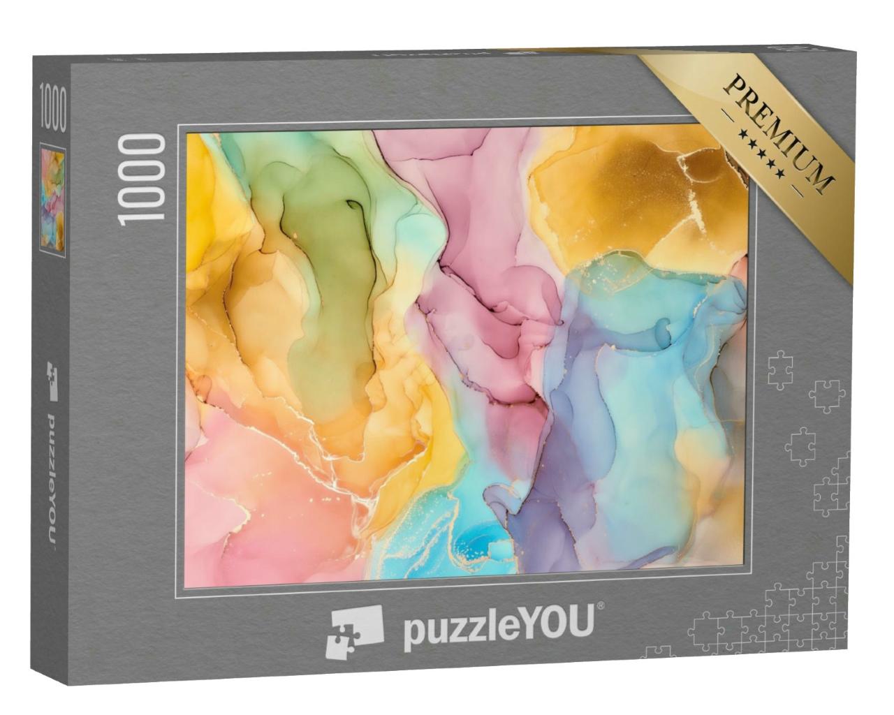 Puzzle 1000 Teile „Abstrakte Fluid Art Malerei“