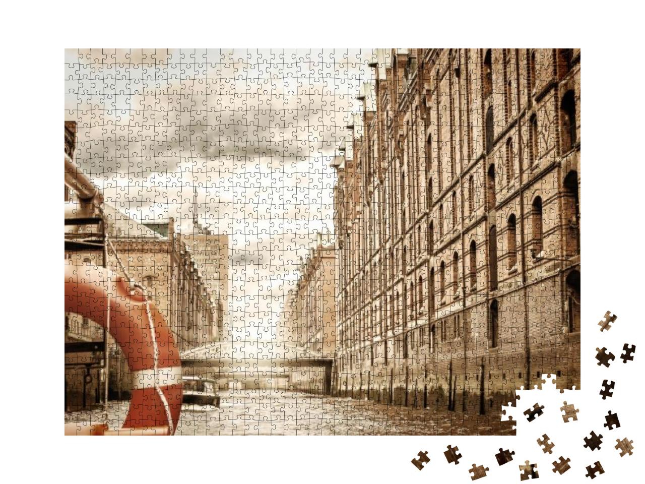 Puzzle 1000 Teile „Die alte Speicherstadt in Hamburg“
