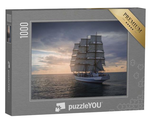Puzzle 1000 Teile „Historisches Segelschiff bei seiner Fahrt über das Meer“