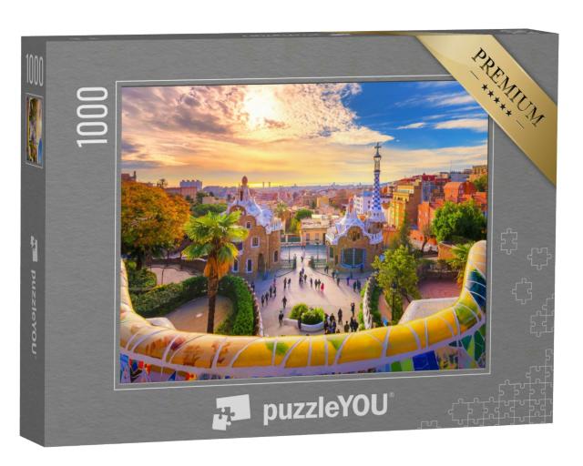 Puzzle 1000 Teile „Blick auf Barcelona vom Park Güell in Barcelona, Spanien“