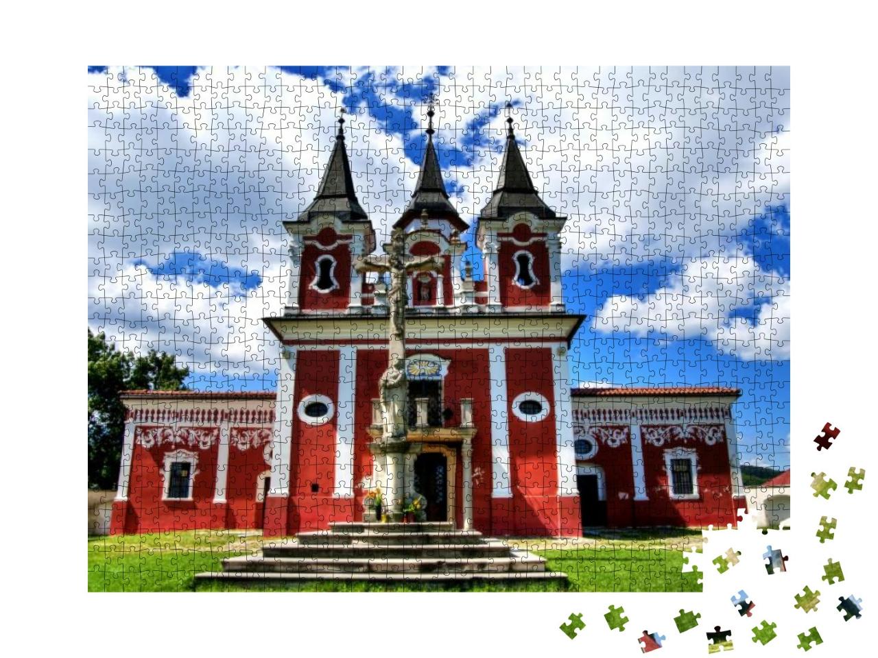 Puzzle 1000 Teile „Barocke Kalvarienberg-Anlage, Kapelle in Presov, Slowakei“