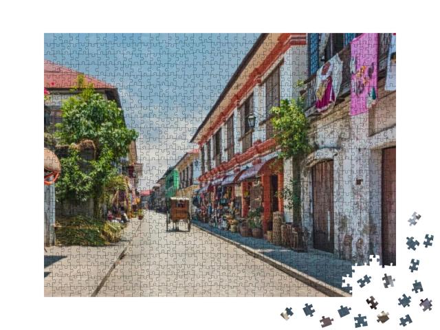 Puzzle 1000 Teile „Stadtzentrum von Vigan, Philippinen“