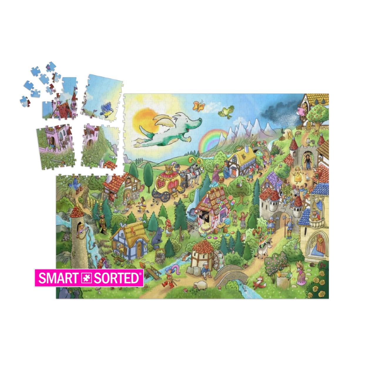 SMART SORTED® | Puzzle 1000 Teile „Tabaluga in der Märchenwelt“