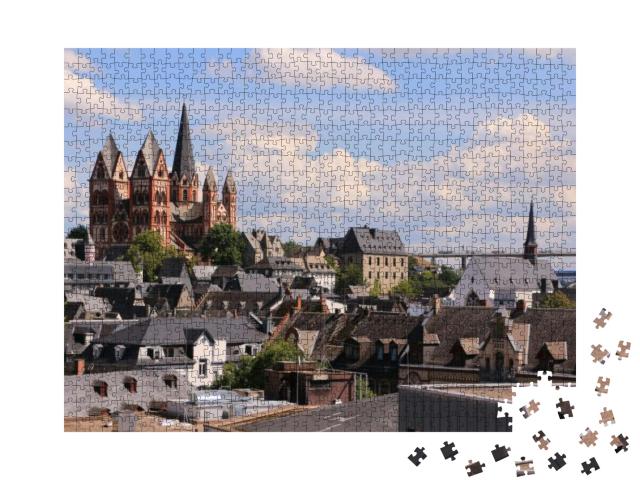 Puzzle 1000 Teile „Blick über die Altstadt von Limburg an der Lahn“