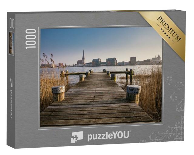 Puzzle 1000 Teile „Blick auf die Hansestadt Rostock“