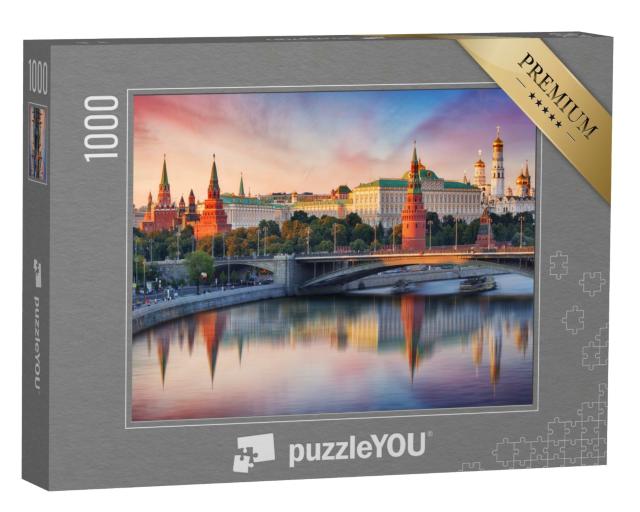 Puzzle 1000 Teile „Der Kreml am Fluss Moskwa in Moskau, Russland“