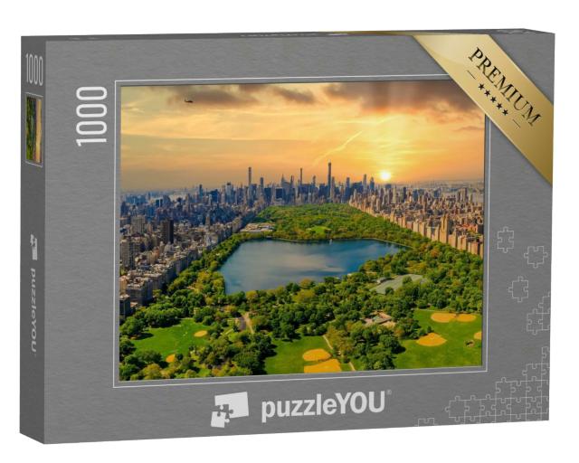 Puzzle 1000 Teile „Luftaufnahme von Manhattan mit Central Park, New York“