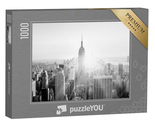 Puzzle 1000 Teile „New York City: Manhattan mit beleuchtetem Empire State Building“