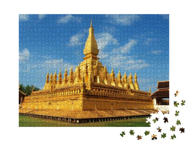 Puzzle 1000 Teile „Pha That Luang-Tempel in Vientiane, Laos“