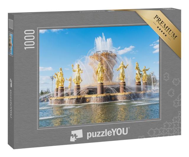 Puzzle 1000 Teile „Goldener Brunnen von Moskau, Russland“