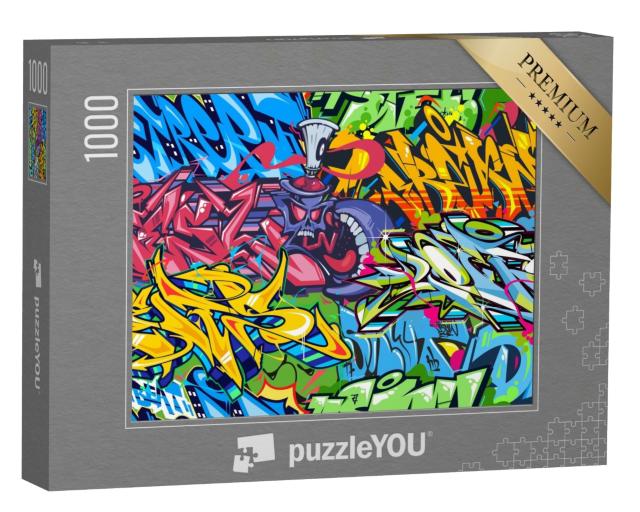 Puzzle 1000 Teile „Abstrakte bunte Graffiti Street Art“