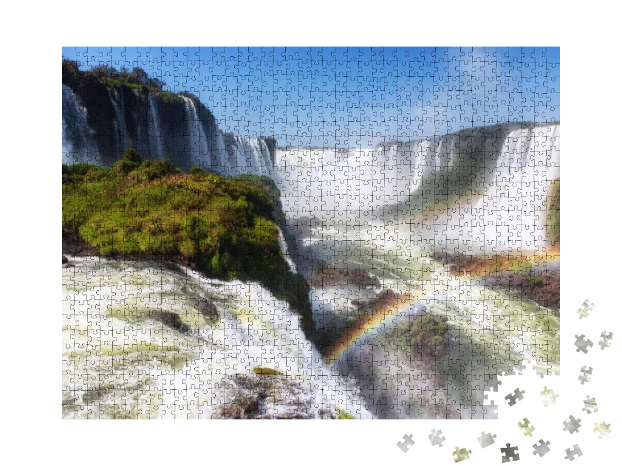 Puzzle 1000 Teile „Iguazu-Fälle, Iguacu Falls, zwischen Brasilien und Argentinien“