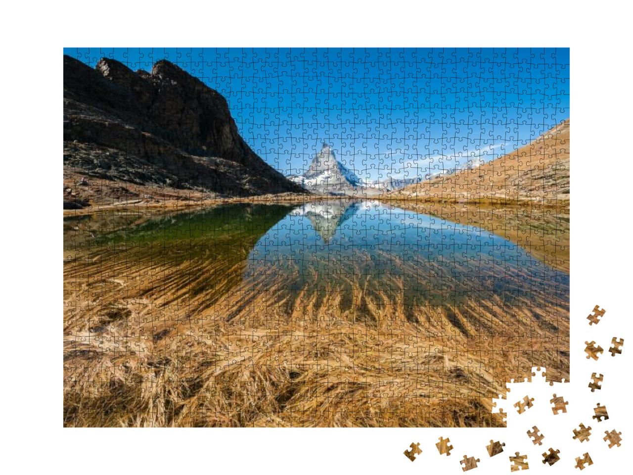 Puzzle 1000 Teile „Spiegelung des Matterhorns, Schweizer Alpen“