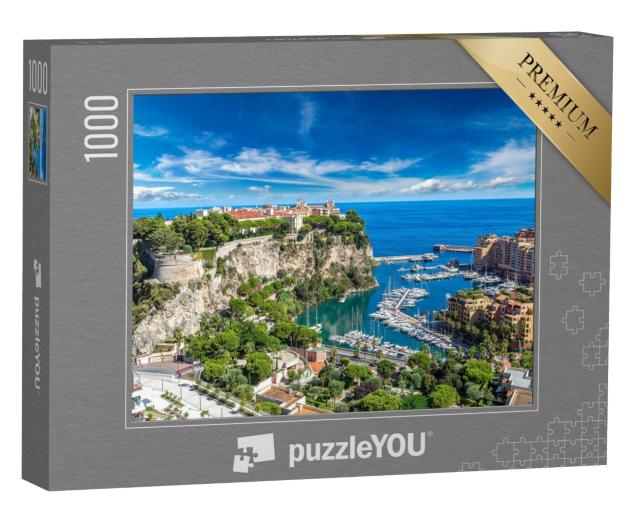 Puzzle 1000 Teile „Panoramablick auf den Prinzenpalast in Monte Carlo im Sommer, Monaco“