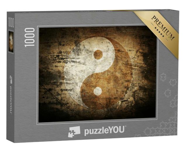 Puzzle 1000 Teile „Grunge Yin Yang Symbol“