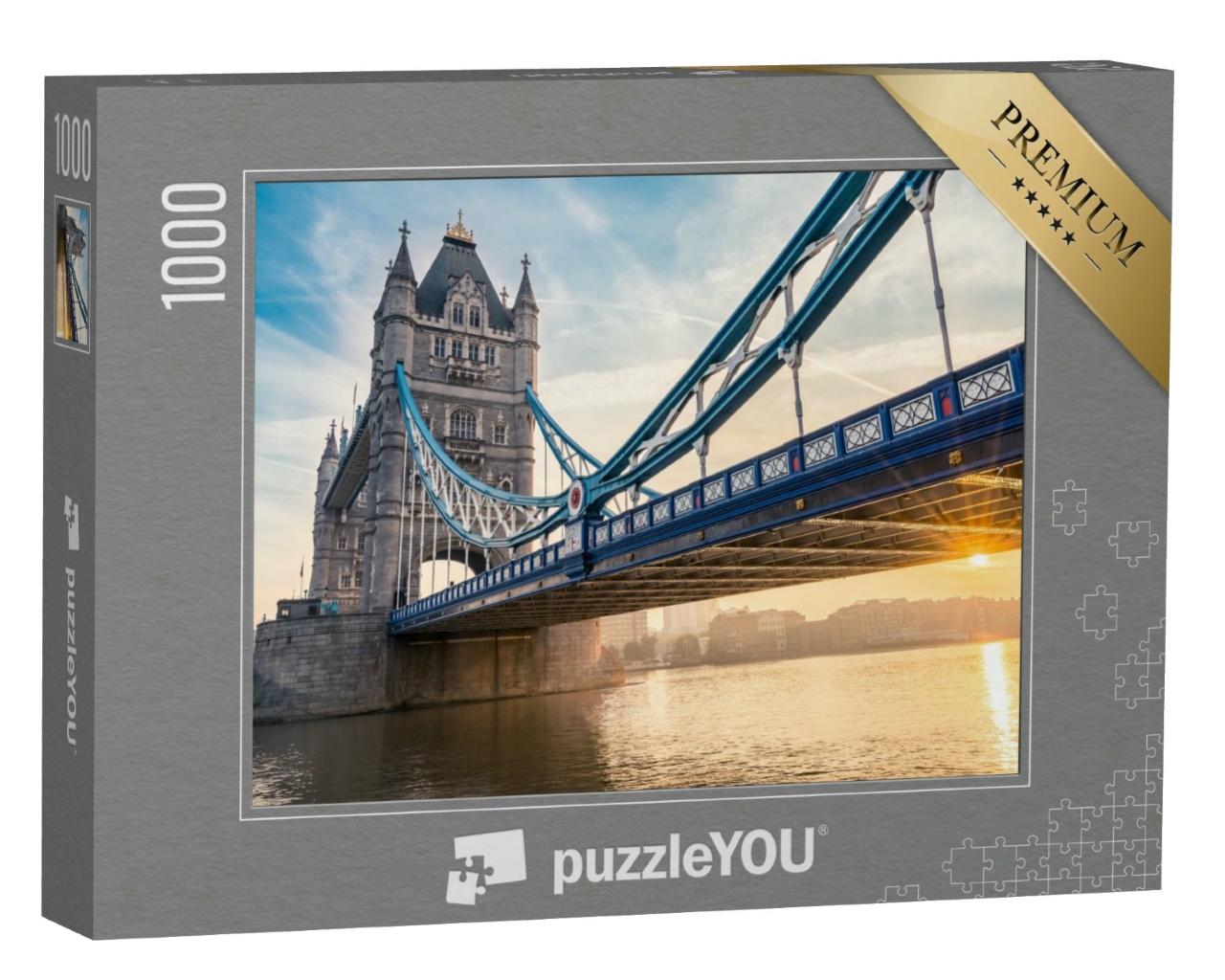 Puzzle 1000 Teile „Tower Bridge mit Sonnenfackel“