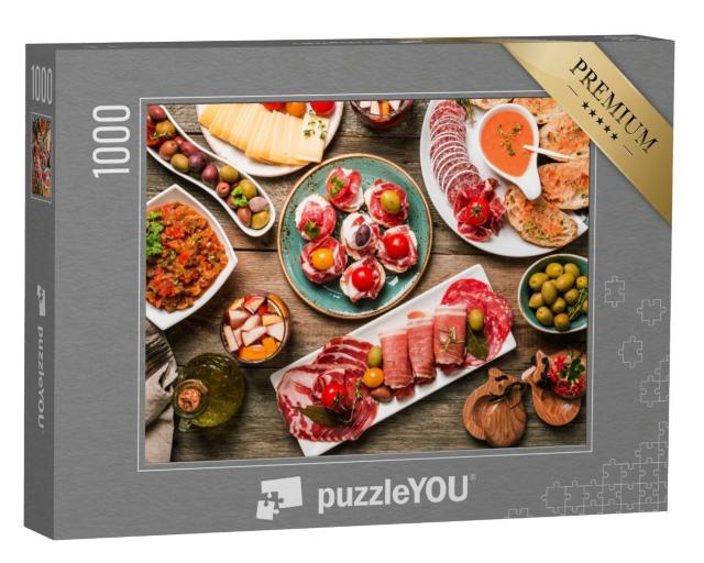 Puzzle 1000 Teile „Spanische Tapas und Sangria“