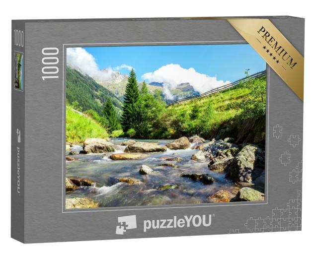 Puzzle 1000 Teile „Bach in den Bergen im Nationalpark Hohe Tauern“