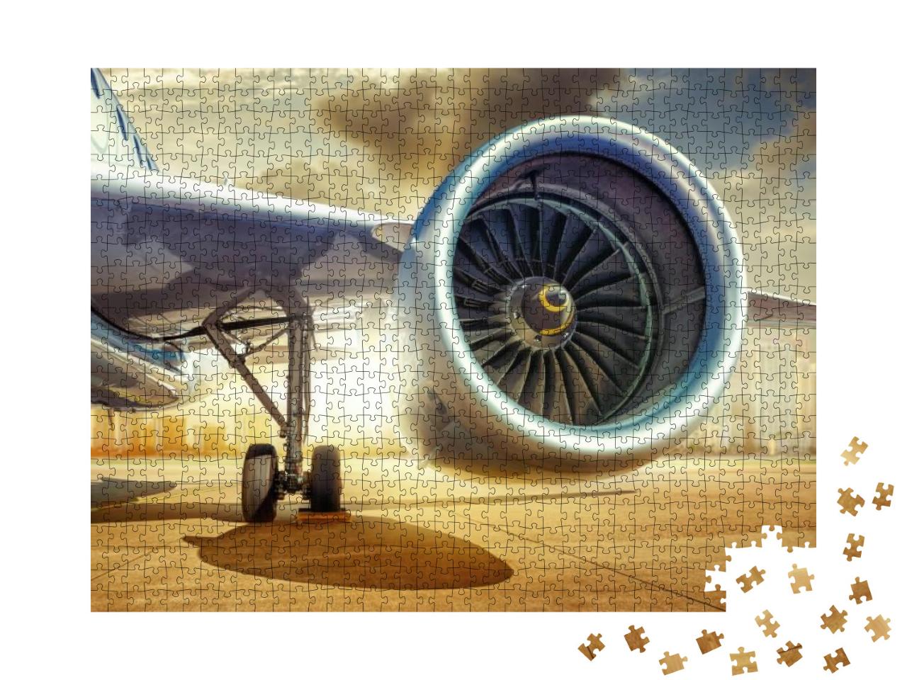 Puzzle 1000 Teile „Triebwerk eines Verkehrsflugzeugs“