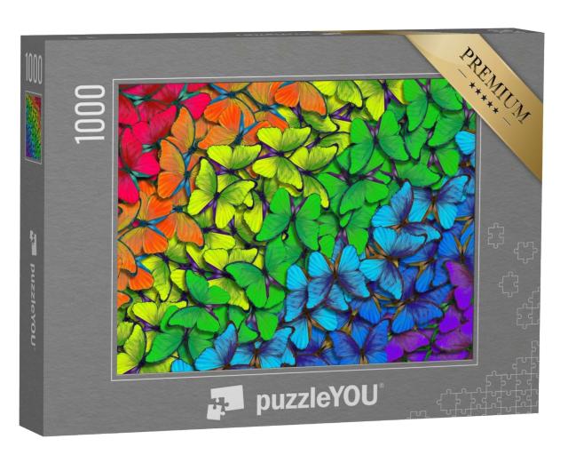 Puzzle 1000 Teile „Farben des Regenbogens als Muster“