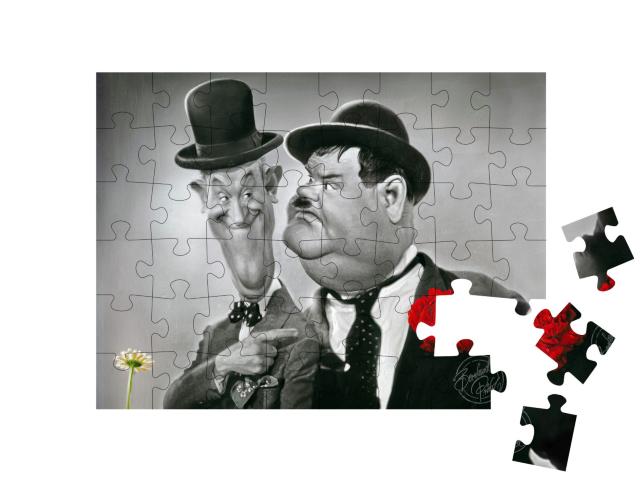 Puzzle 48 Teile „Dick & Doof“