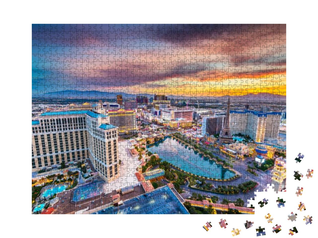 Puzzle 1000 Teile „Strip von Las Vegas in Nevada, USA“