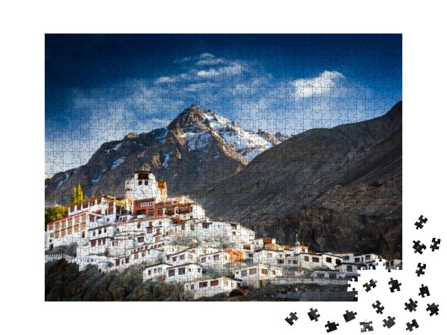 Puzzle 1000 Teile „Kloster von Diskit im Nubra-Tal im indischen Himalaya“