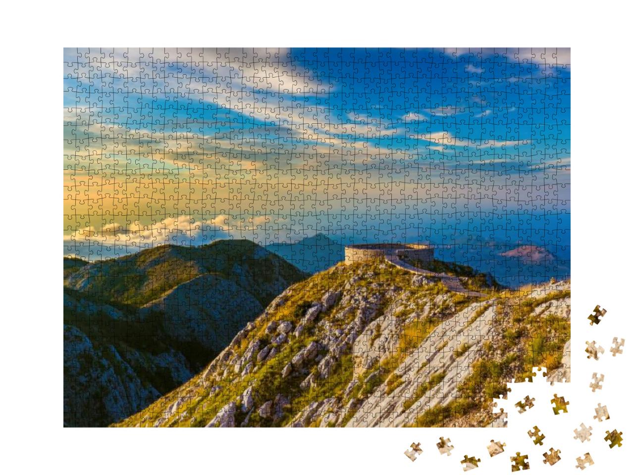 Puzzle 1000 Teile „Lovcen National Park in Montenegro bei Sonnenuntergang“