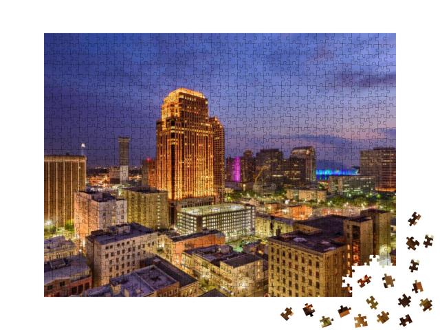 Puzzle 1000 Teile „New Orleans bei Nacht, Luisiana, USA“