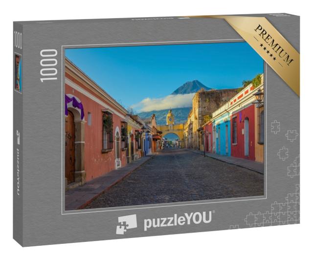 Puzzle 1000 Teile „Sonnenaufgang über Antigua , Guatemala“