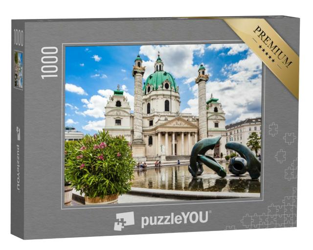 Puzzle 1000 Teile „Berühmte Wiener Karlskirche, Österreich“