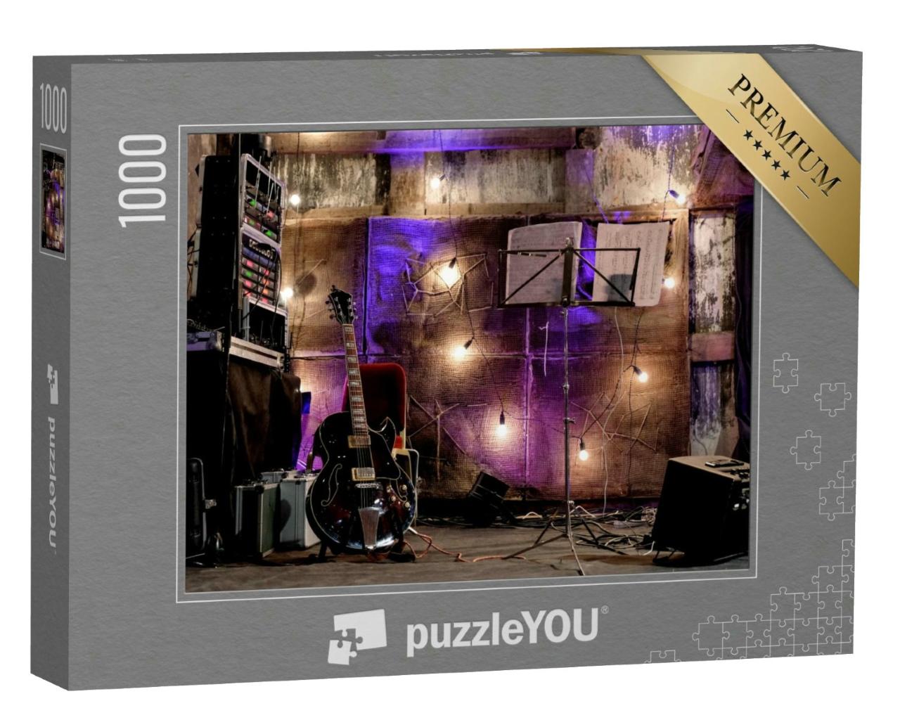Puzzle 1000 Teile „Kleine Jazz-Bühne, bereit für den Auftritt“