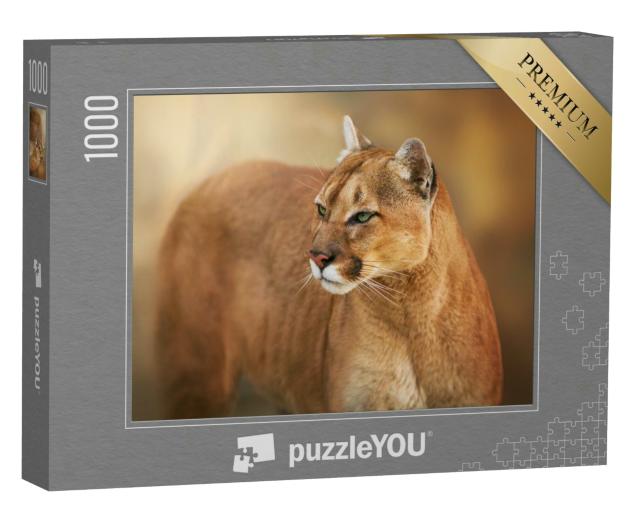 Puzzle 1000 Teile „Puma mit grünen Augen“