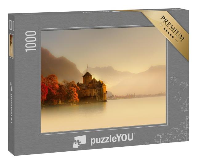 Puzzle 1000 Teile „Schloss Chillon am Genfer See, Montreux, Schweiz“
