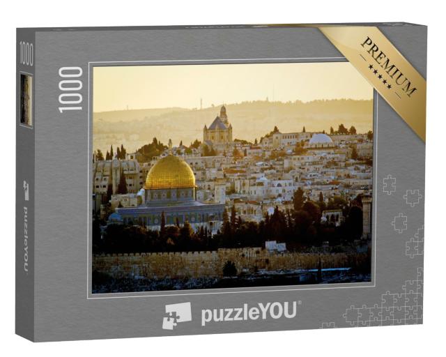 Puzzle 1000 Teile „Die Altstadt von Jerusalem im Abendlicht“