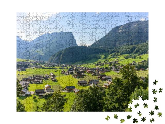 Puzzle 1000 Teile „Panoramablick auf Schoppernau, Vorarlberg, Österreich“